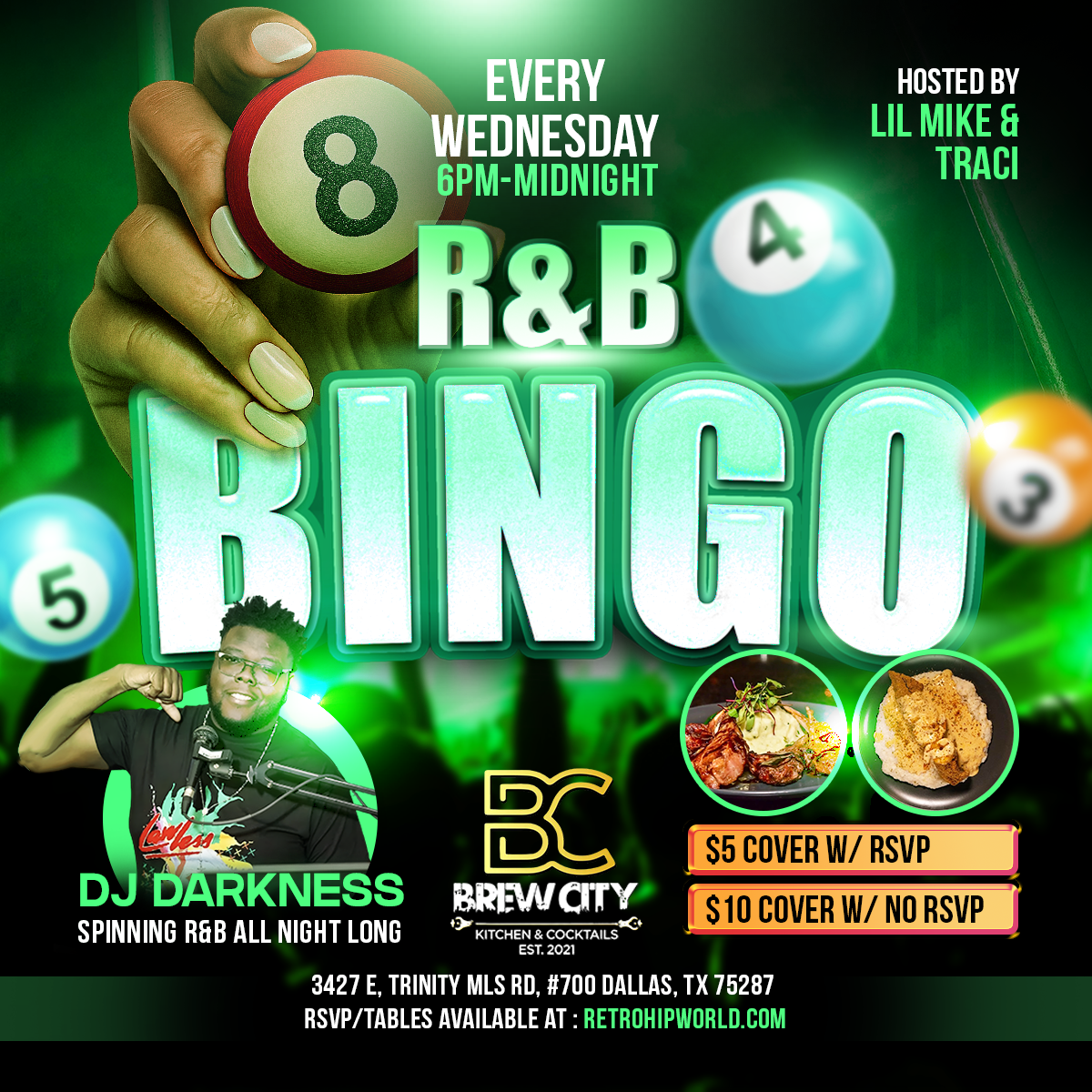 R&B BINGO + KARAOKE NIGHT WEDNESDAYS @ BREW CITY KITCHEN & COCKTAIL